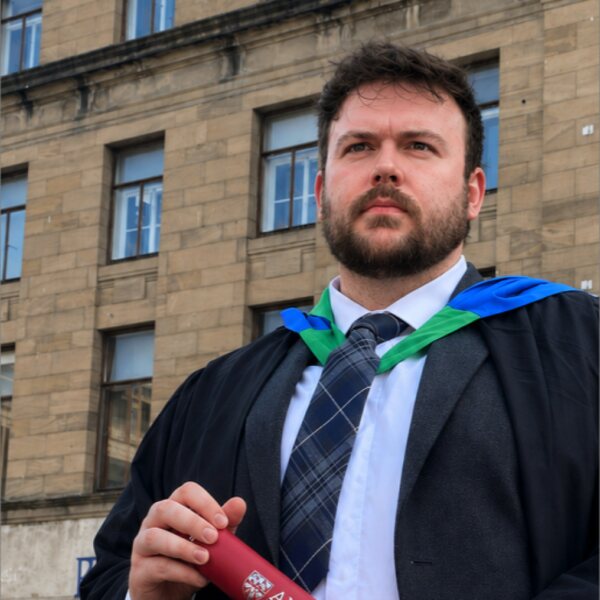 Leif R. Bruce at his Abertay University graduation